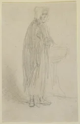Figura in piedi di una vecchia, c.1855-58